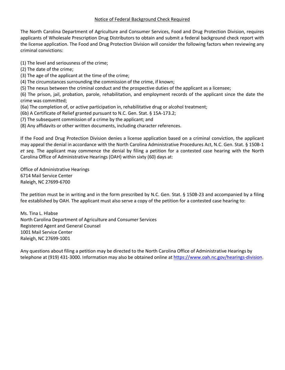 In State Drug Program Application Form - North Carolina, Page 5