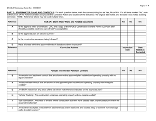 Self-inspection and Self-monitoring Combined Form for Lots - North Carolina, Page 2