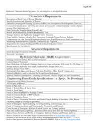 Dam Safety Approval Application Checklist - North Carolina, Page 4