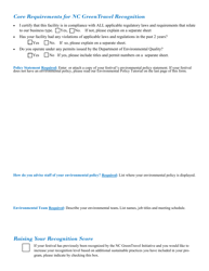 Application Form for Sustainable Festivals and Events - North Carolina, Page 2