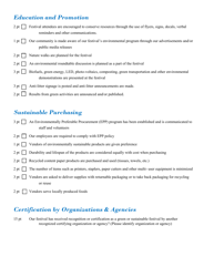 Application Form for Sustainable Festivals and Events - North Carolina, Page 6
