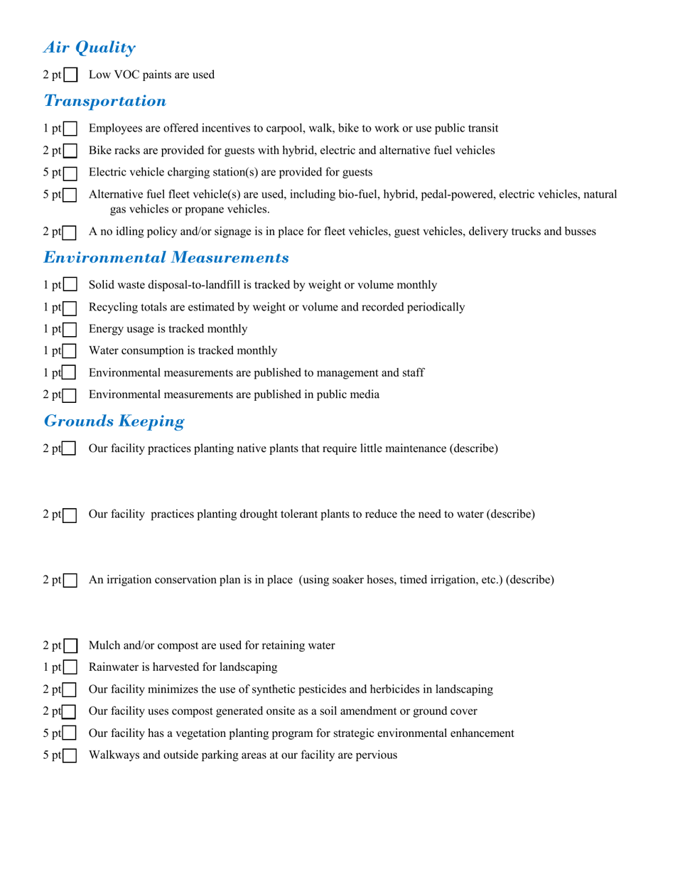 Application Form for Sustainable Vacation Rentals - North Carolina, Page 5