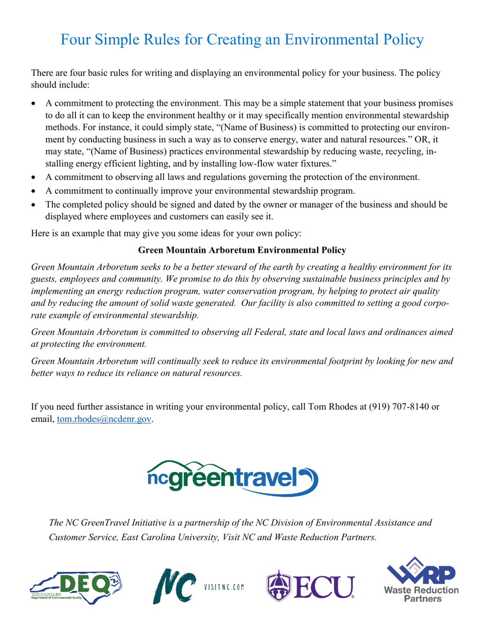 Application Form for Sustainable Attractions - North Carolina, Page 8