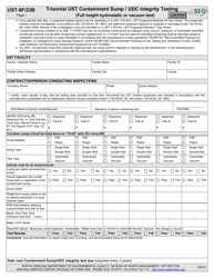 Form UST-6F/23B Application to Install or Replace Usts (Containment Sump/Udc Testing) - North Carolina