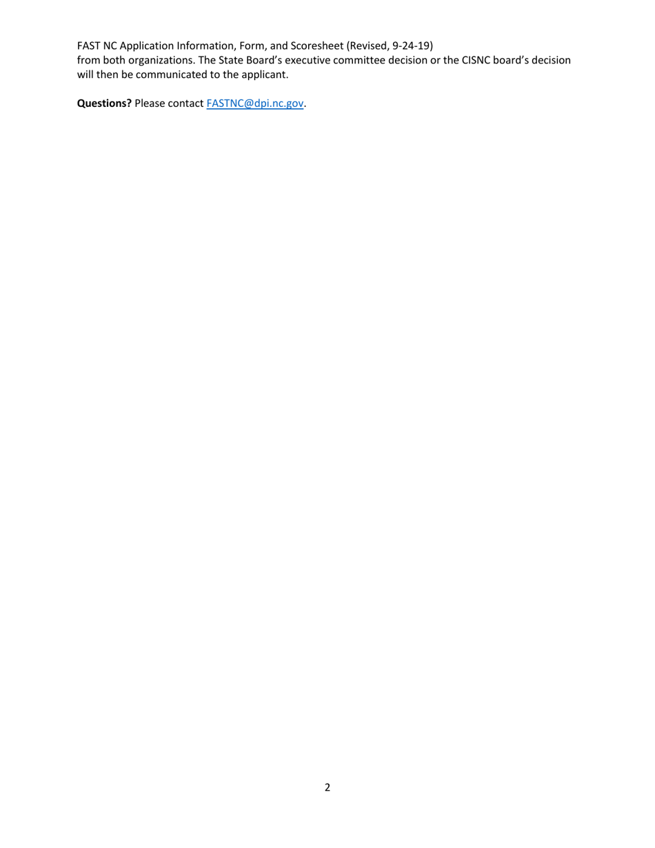 Fast Nc Application Assistance Form - North Carolina, Page 2