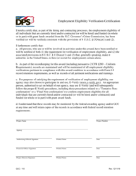 Document preview: Form GCC-110 Employment Eligibility Verification Certification - North Carolina