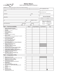 Form GAS-1207 Refiner Return - North Carolina