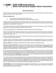 Document preview: Instructions for Form GAS-1288 Kerosene Supplier Return - North Carolina