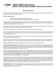 Instructions for Form GAS-1288 Kerosene Supplier Return - North Carolina