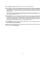 Instructions for Form E-500F Motor Vehicle Lease &amp; Subscription Tax Return - North Carolina, Page 2