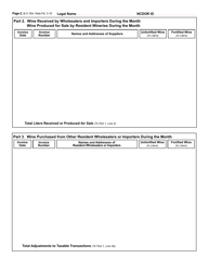 Form B-C-784 Wine Wholesaler and Importer and Resident Winery Excise Tax Return - North Carolina, Page 2