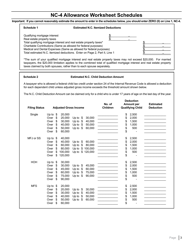 Form NC-4 &quot;Employee's Withholding Allowance Certificate&quot; - North Carolina, Page 5