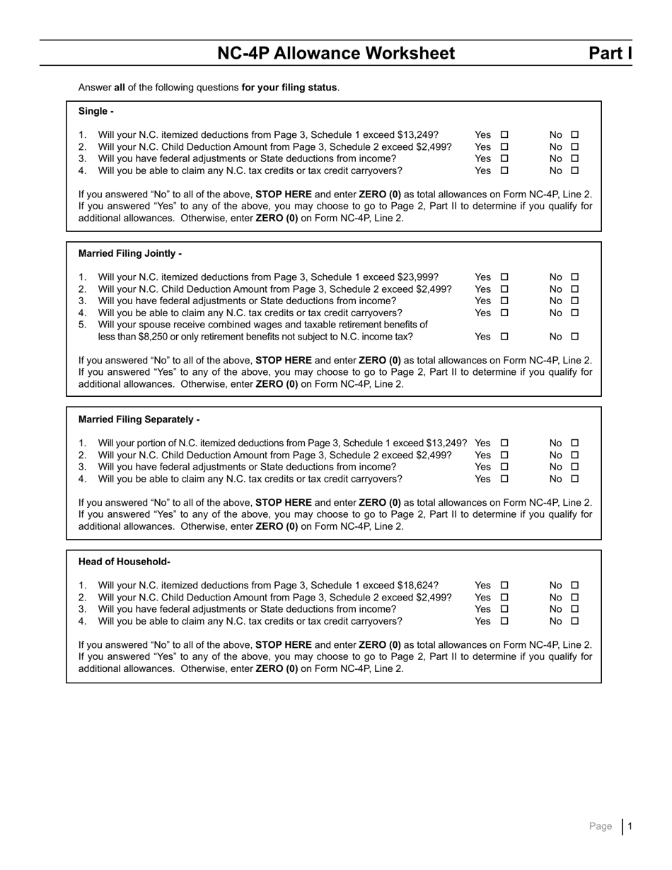 Form NC-4P Withholding Certificate for Pension or Annuity Payments - North Carolina, Page 3