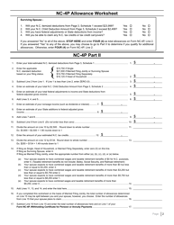 Form NC-4P Withholding Certificate for Pension or Annuity Payments - North Carolina, Page 4