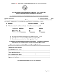 Form DL-15B Motorcycle Endorsement Application - North Carolina, Page 3