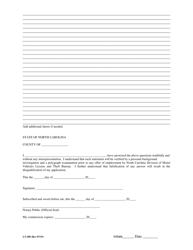 Form LT-289 Personal Disclosure Statement - North Carolina, Page 3