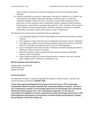 Form VS-DEALER-500 Application for Transportation Network Company Permit - North Carolina, Page 2