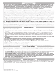 Form AOC-A-259 Special Project System Access Request - North Carolina, Page 2