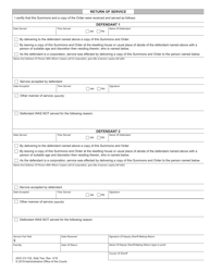 Form AOC-CV-102 Civil Summons to Be Served With Order Extending Time to File Complaint - North Carolina, Page 2