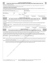 Form AOC-CV-350 Petition for Limited Driving Privilege - Speeding, Reckless Driving, Aggressive Driving, or Dwi - Out-of-State or Federal Convictions - North Carolina (English/Vietnamese), Page 2