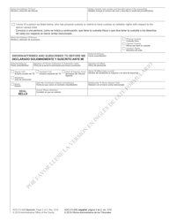 Form AOC-CV-609 Affidavit as to Status of Minor Child - North Carolina (English/Spanish), Page 2