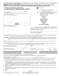 Form AOC-CV-803 Arbitration Demand for Trial De Novo - North Carolina (English/Spanish)