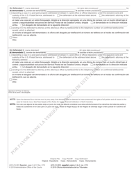 Form AOC-CV-803 Arbitration Demand for Trial De Novo - North Carolina (English/Spanish), Page 2