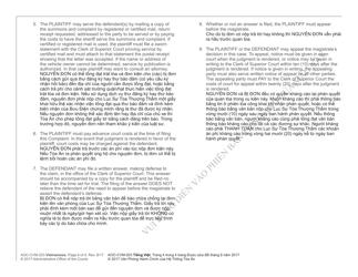Form AOC-CVM-203 Complaint to Enforce Possessory Lien on Motor Vehicle - North Carolina (English/Vietnamese), Page 4