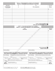 Form AOC-E-204 Affidavit of Collection, Disbursement and Distribution - North Carolina (English/Spanish), Page 2