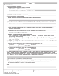 Form AOC-J-151 Order on Need for Continued Nonsecure Custody (Abuse/Neglect/Dependency) - North Carolina, Page 3