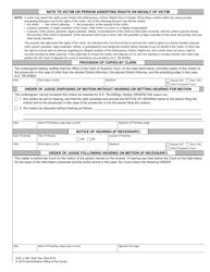 Form AOC-J-380 Motion and Order to Enforce Rights of Juvenile Delinquency Victim - North Carolina, Page 2