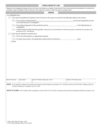 Form AOC-J-442 Juvenile Order - Transfer Hearing - North Carolina, Page 2