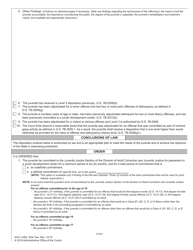 Form AOC-J-462 Juvenile Level 3 Disposition and Commitment Order (When Delinquent Offense Is the Basis of the Commitment) - North Carolina, Page 2