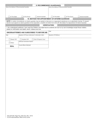 Form AOC-SP-200 Petition for Adjudication of Incompetence and Application for Appointment of Guardian or Limited Guardian - North Carolina, Page 4
