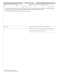 Form AOC-SP-224 Request for Transportation Order and Order (Outpatient Fails to Appear for Prehearing Examination) - North Carolina, Page 2