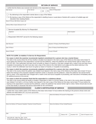 Form AOC-SP-301 Notice of Hearing/Rehearing for Involuntary Commitment - North Carolina, Page 2