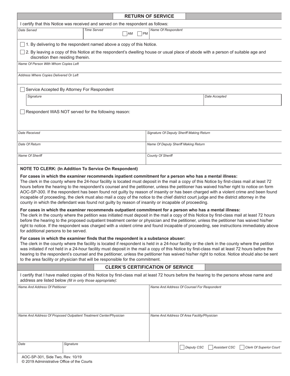 Form AOC-SP-301 - Fill Out, Sign Online and Download Fillable PDF ...