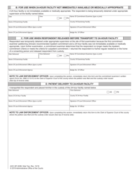 Form AOC-SP-302B Findings and Custody Order Involuntary Commitment (Petitioner Is Clinician Who Has Examined Respondent) - North Carolina, Page 2