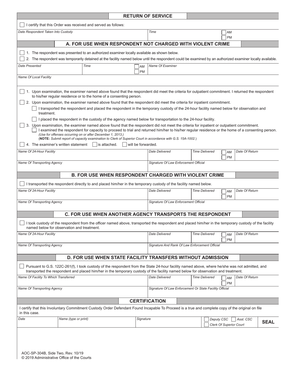 Form AOC-SP-304B - Fill Out, Sign Online and Download Fillable PDF ...