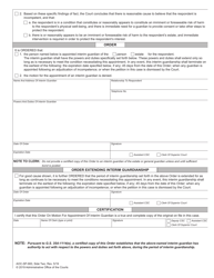 Form AOC-SP-900 Order on Motion for Appointment of Interim Guardian - North Carolina, Page 2
