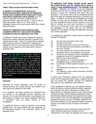 Application for Trainee Registration - North Carolina, Page 4