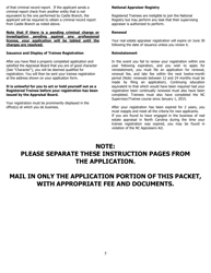 Application for Trainee Registration - North Carolina, Page 5