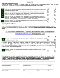 Application for Trainee Registration - North Carolina, Page 8