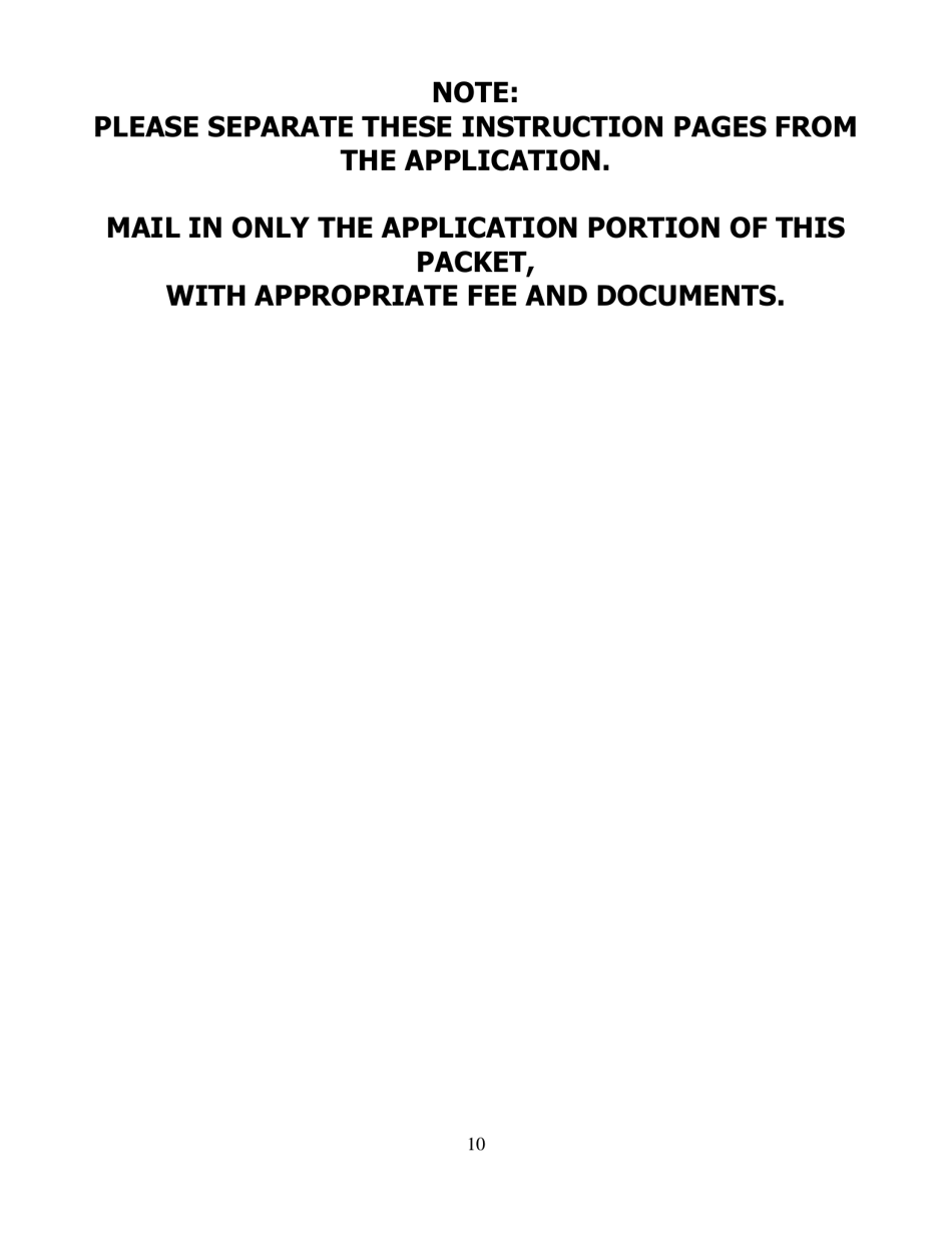Application for Licensed Residential - North Carolina, Page 10