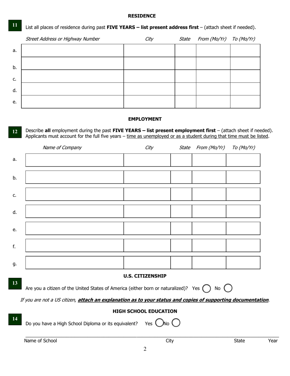 Application for Licensed Residential - North Carolina, Page 12