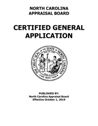 Document preview: Application for Certified General Certification - North Carolina