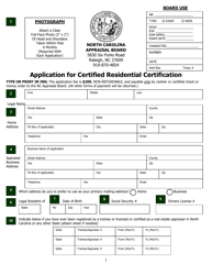 Application for Certified Residential Certification - North Carolina, Page 12