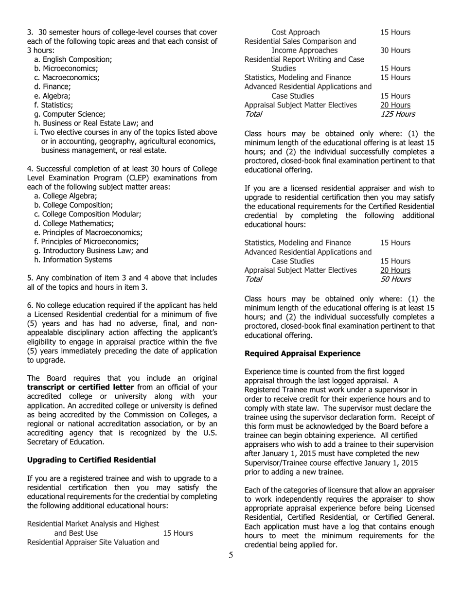 Application for Certified Residential Certification - North Carolina, Page 5