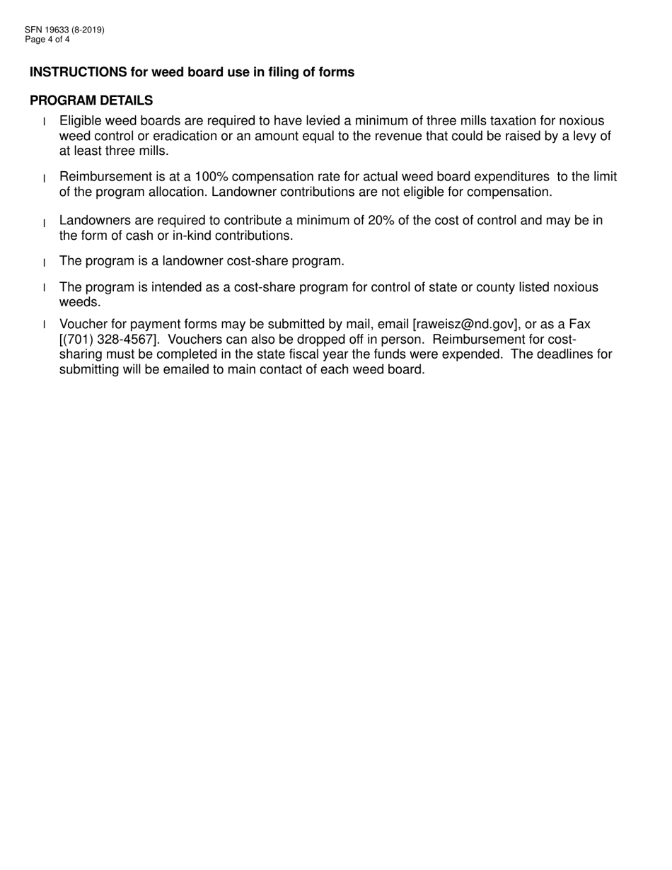 Form SFN19633 Lap Voucher for Payment - North Dakota, Page 4