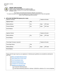 Form SFN59481 Agricultural Products Utilization Commission Grant Application - North Dakota, Page 3